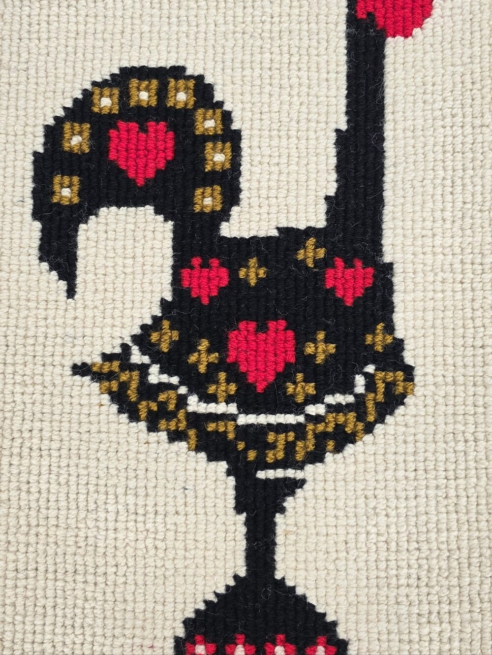 Vintage Wool Rooster Tapestry